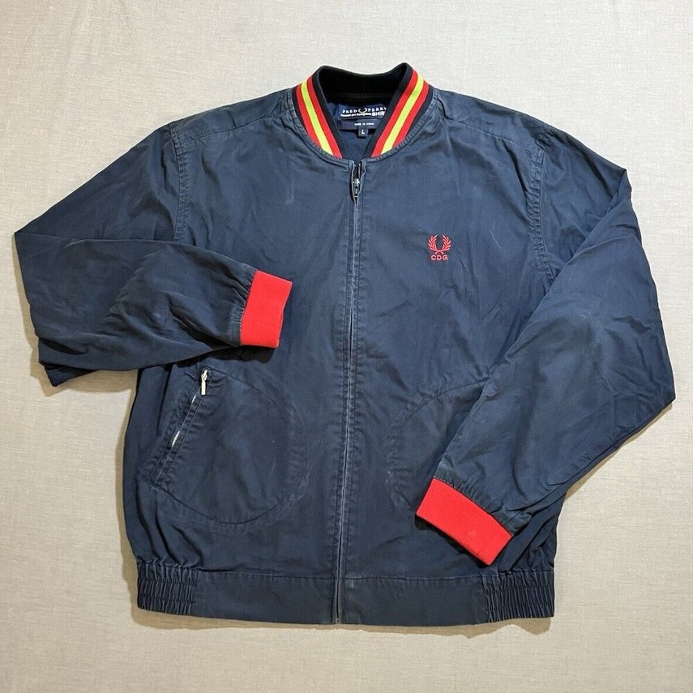 Fred Perry Navy Jacket with Red Accents